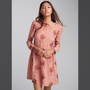 Anthropologie Pepaloves Ostrich Barbara Dress